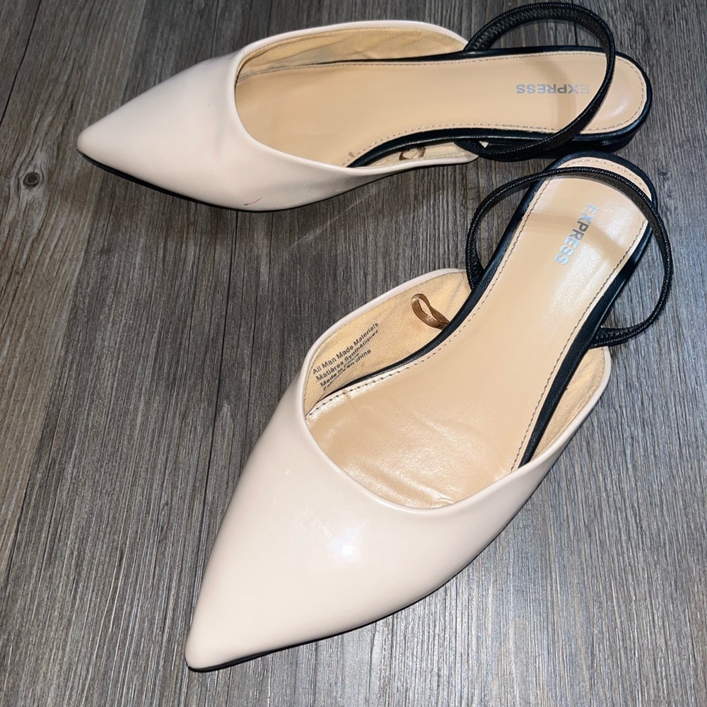 Express Slip On Pointed Toe Flats With Elastic Ba… - image 2